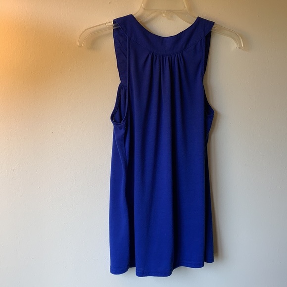 ULTRA PINK Vintage Y2K Royal Blue Bejeweled Halter Sleeveless Tank Top in Large - Picture 4 of 6